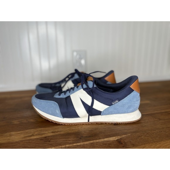 Kizik Milan Naval Academy Blue Sneakers Men's Size 12 Suede Lace-Up Tennis Shoes - Picture 2 of 11